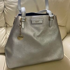 DKNY Large Silver Handbag Bucket Purse